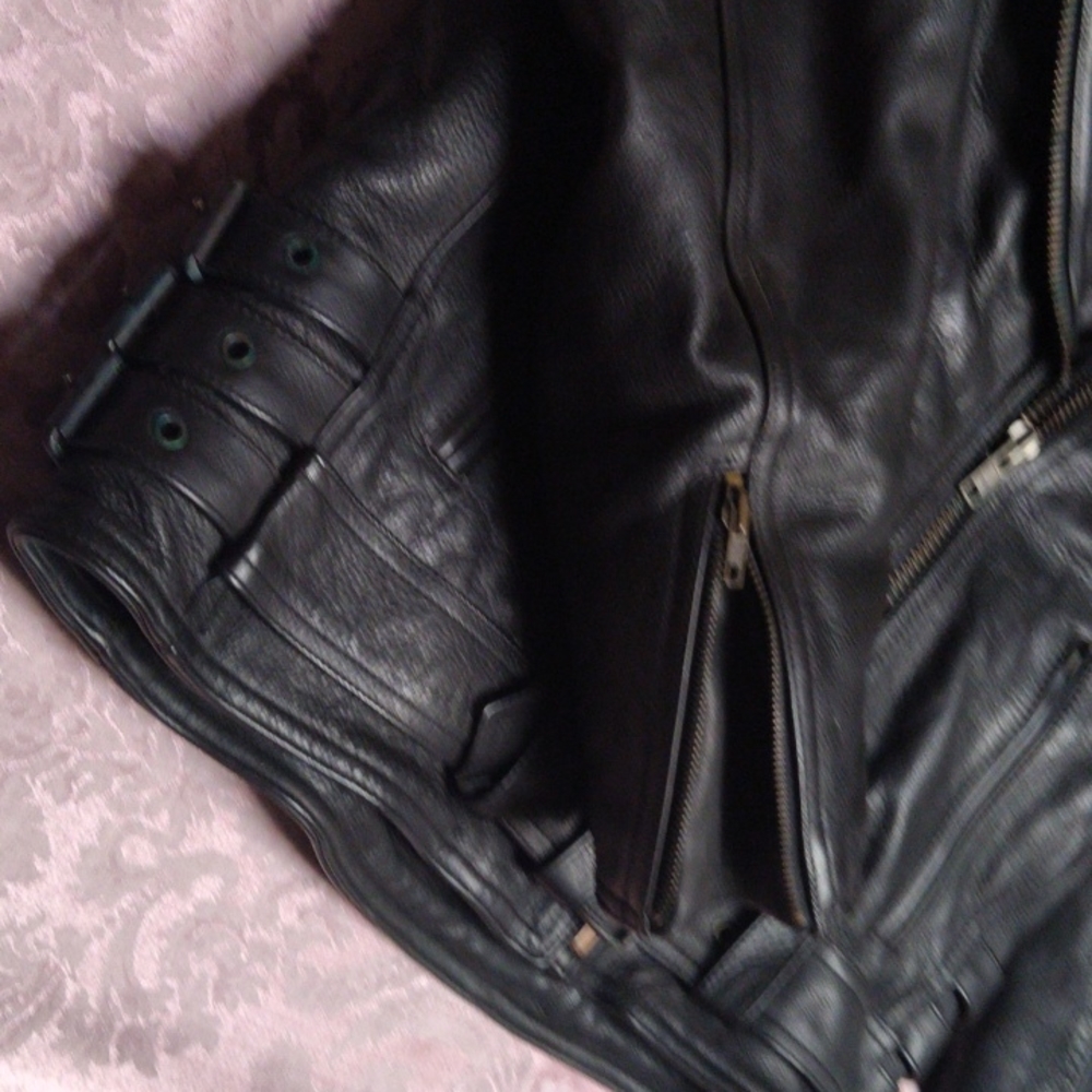 Thinsulate Leather Motorcycle Jacket - image 2